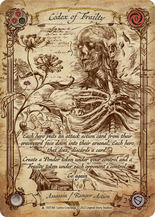 Codex of Frailty (Marvel) [OUT160] (Outsiders)  Cold Foil