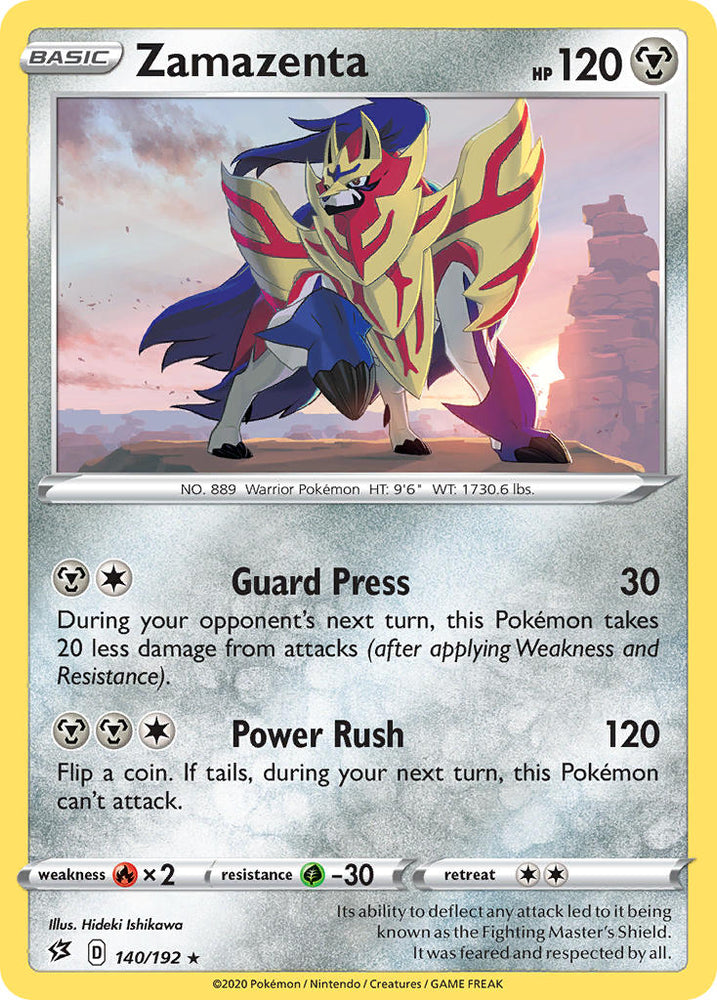 Zamazenta (Cracked Ice Holo) (140/192) [Theme Deck Exclusives]