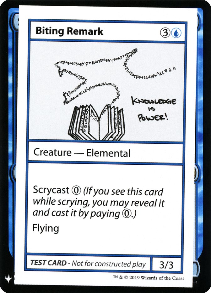 Biting Remark [Mystery Booster Playtest Cards] (CMB1 17)