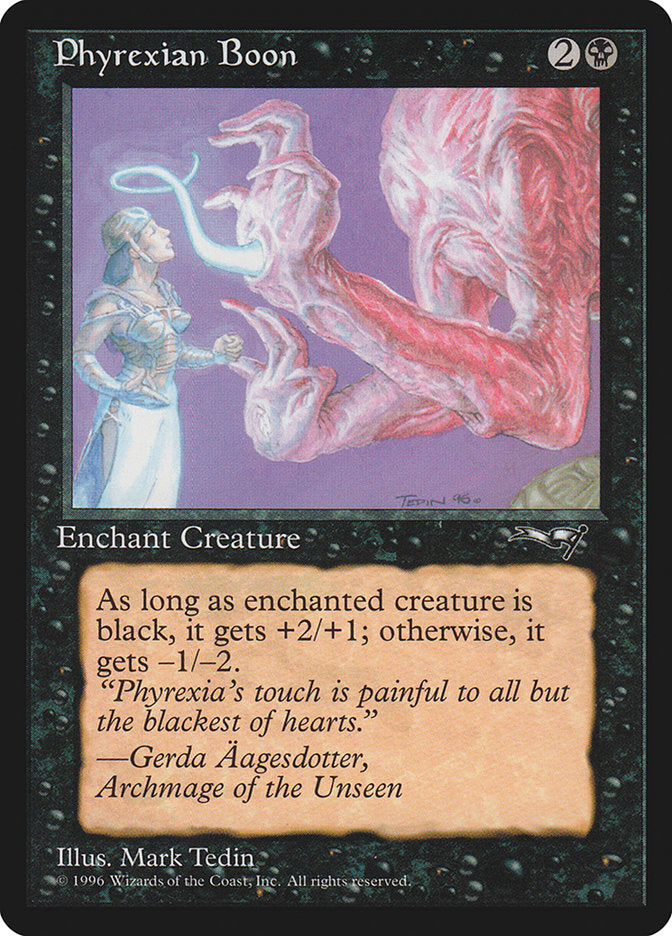Phyrexian Boon (Person on the Left) [Alliances] (ALL 58A)