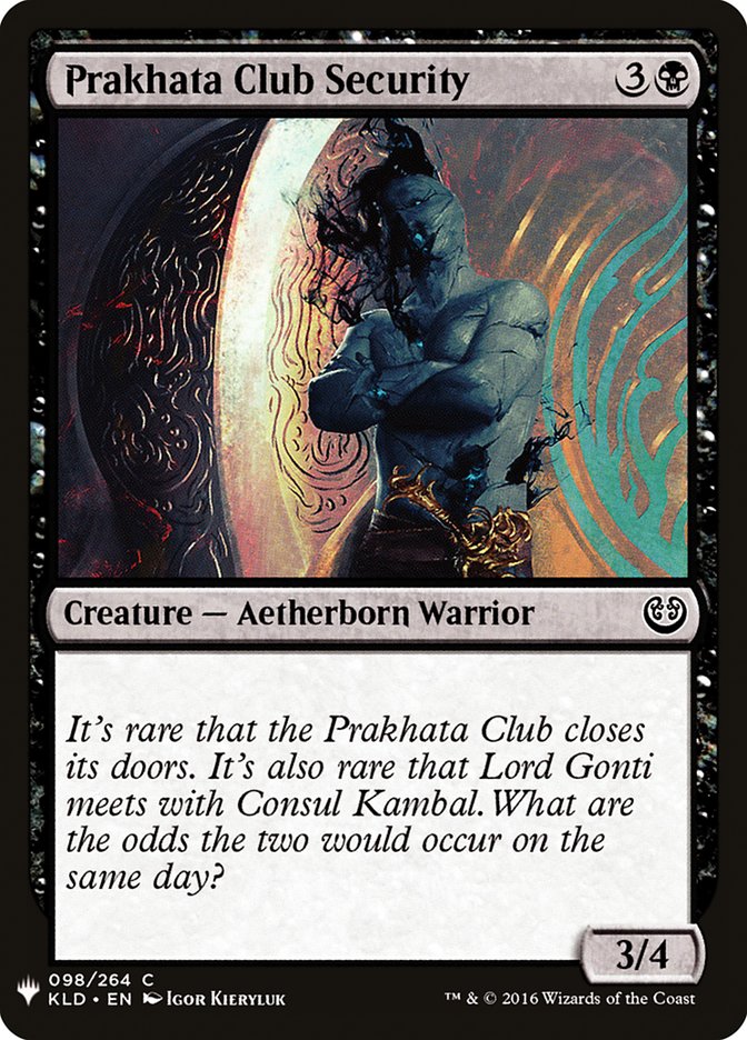 Prakhata Club Security [Mystery Booster] (MB1 738)