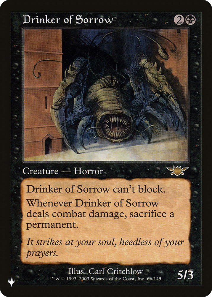 Drinker of Sorrow [The List] (LLGN 66)