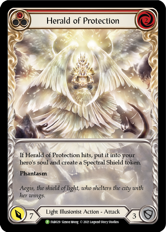 Herald of Protection (Red) [FAB029] Rainbow Foil