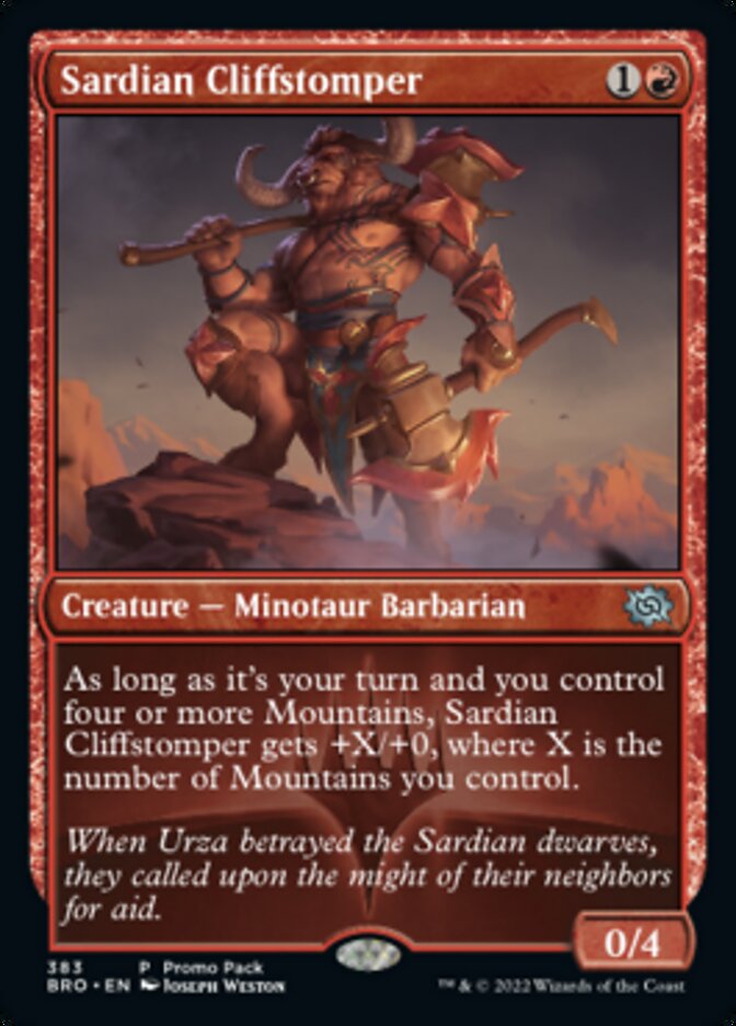Sardian Cliffstomper [The Brothers' War: Promo Pack]