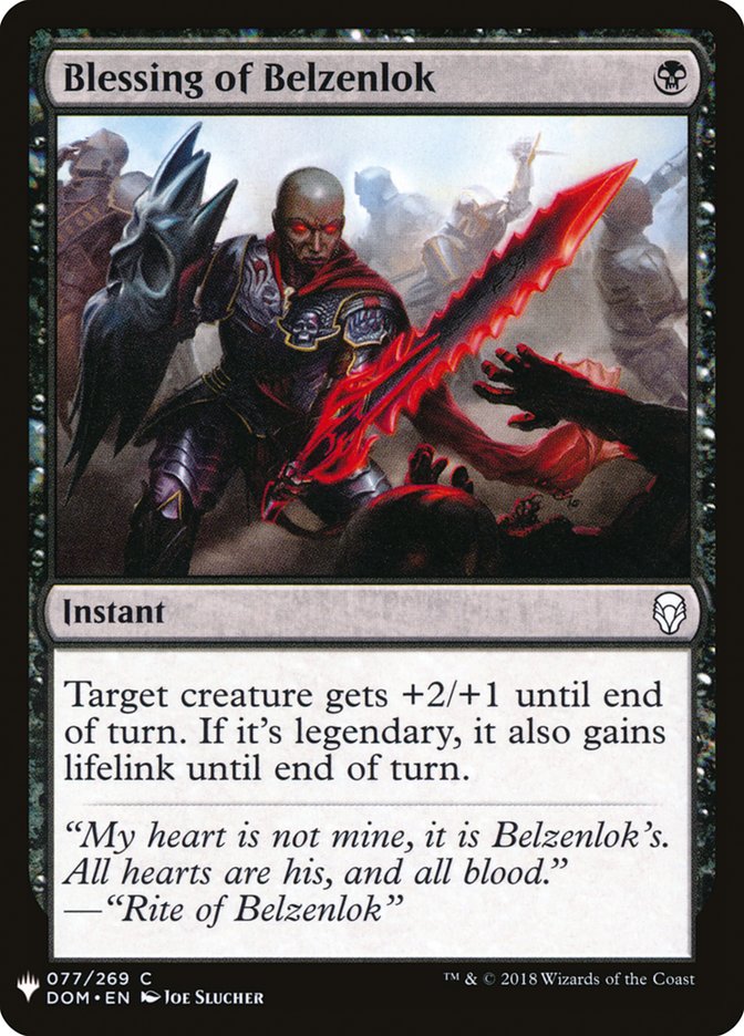 Blessing of Belzenlok [Mystery Booster] (MB1 577)
