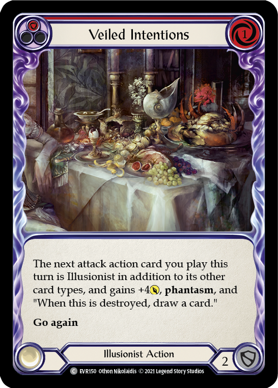 Veiled Intentions (Red) [EVR150] 1st Edition Rainbow Foil