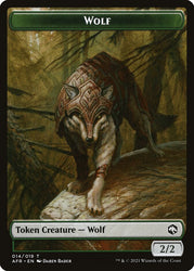 Wolf // Icingdeath, Frost Tongue Double-sided Token [Dungeons & Dragons: Adventures in the Forgotten Realms Tokens] (TAFR 14)
