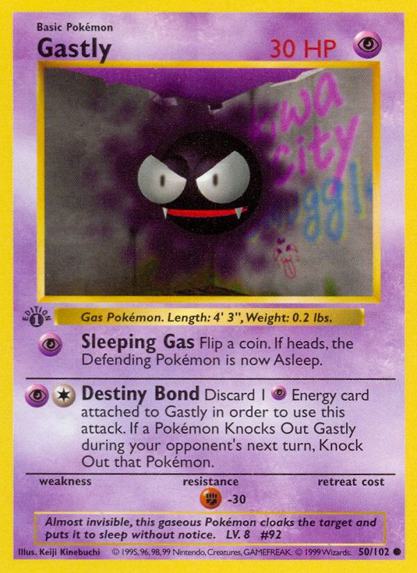 Gastly (50/102) [Base Set 1st Edition]