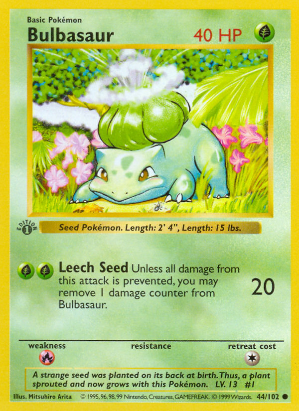 Bulbasaur (44/102) [Base Set 1st Edition]
