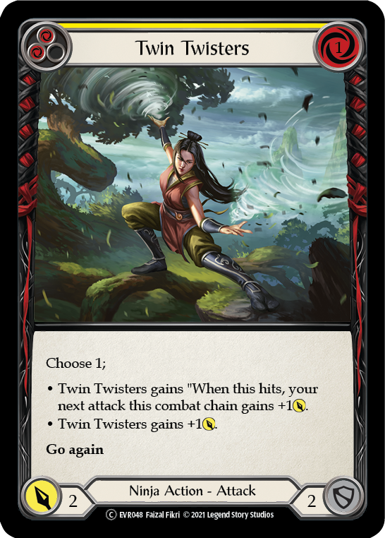 Twin Twisters (Yellow) [EVR048] 1st Edition Rainbow Foil