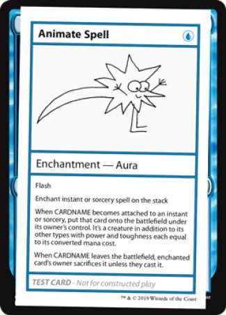 Animate Spell (2021 Edition) [Mystery Booster Playtest Cards] (CMB1 16)