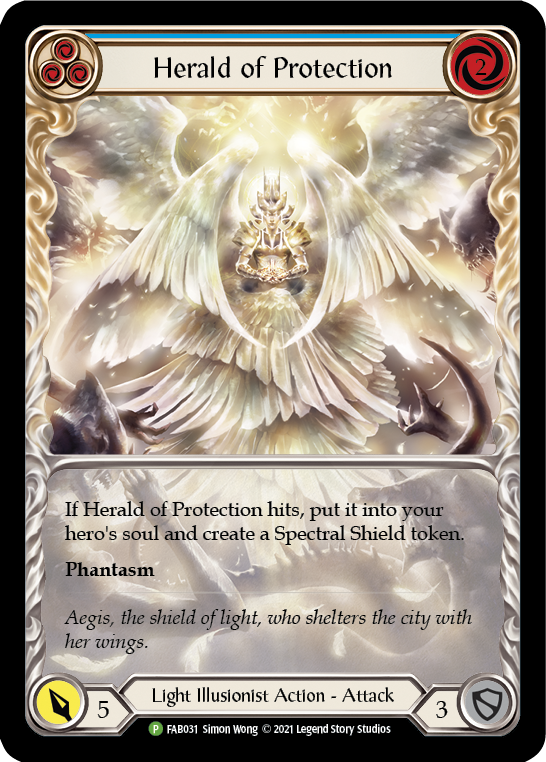 Herald of Protection (Blue) [FAB031] Rainbow Foil