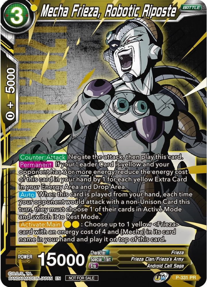 Mecha Frieza, Robotic Riposte (Gold Stamped)
 [P-331	]