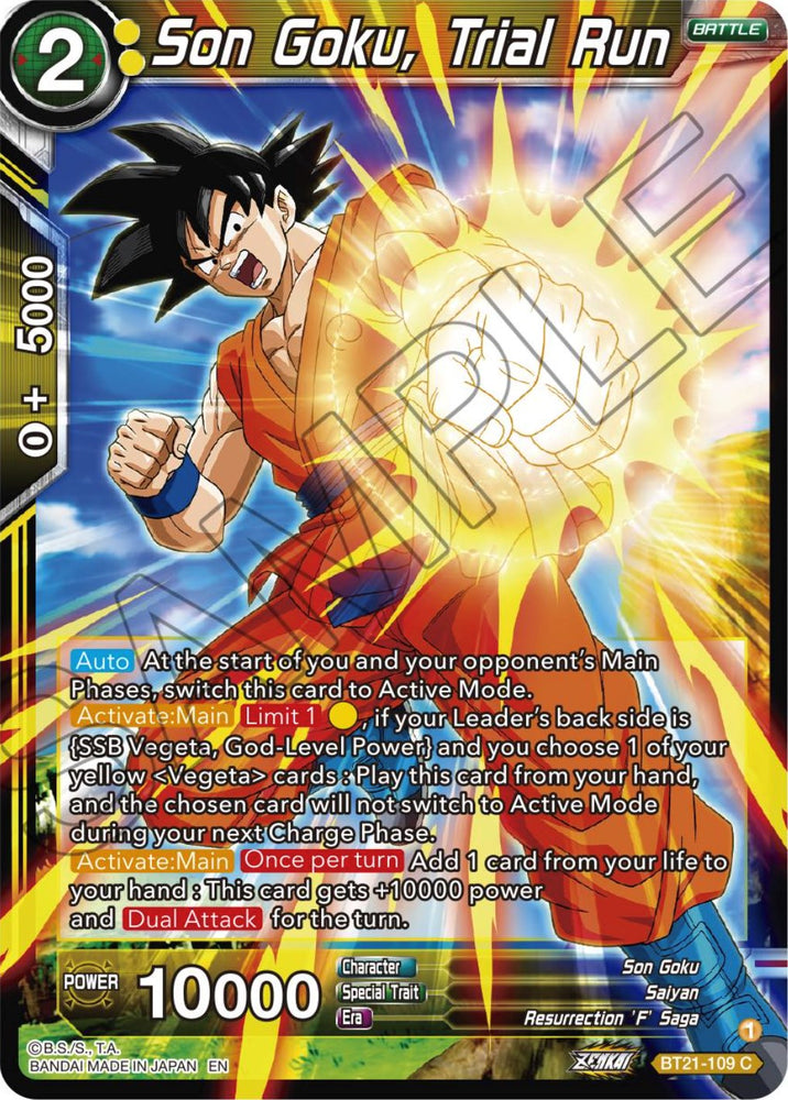 Son Goku, Trial Run (BT21-109) [ZENKAI Series: Set 04]
