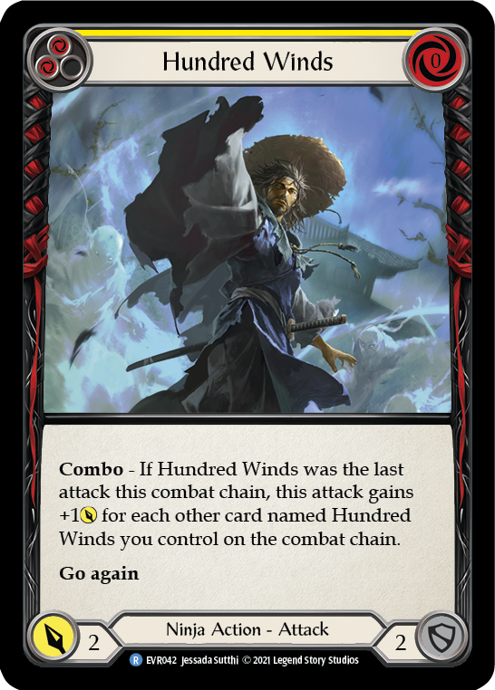 Hundred Winds (Yellow) [EVR042] 1st Edition Rainbow Foil