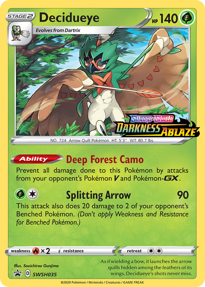 Decidueye (Prerelease Promo) (SWSH035) [Sword & Shield: Black Star Promos]