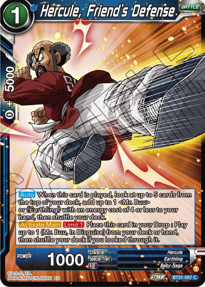 Hercule, Friend's Defense (BT21-057) [ZENKAI Series: Set 04]