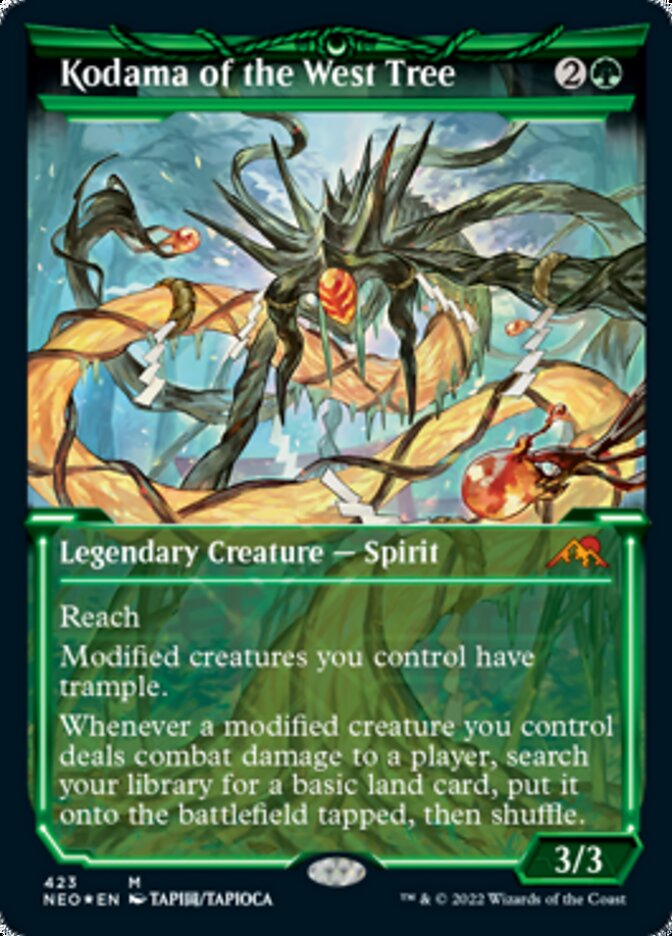Kodama of the West Tree (Showcase) (Foil Etched) [Kamigawa: Neon Dynasty] (NEO 423)