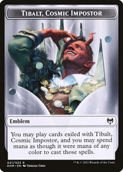 Treasure // Emblem - Tibalt, Cosmic Impostor Double-sided Token [Kaldheim Tokens]