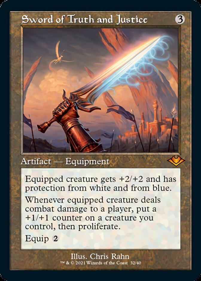 Sword of Truth and Justice (Retro Etched Foil) [Modern Horizons 2] (H1R 32)