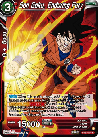 Son Goku, Enduring Fury (BT21-009) [ZENKAI Series: Set 04]