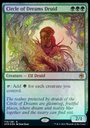 Circle of Dreams Druid [Dungeons & Dragons: Adventures in the Forgotten Realms Prerelease Promos] (PAFR 176)