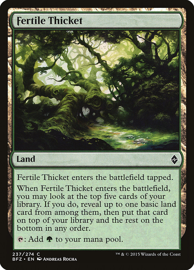 Fertile Thicket [Battle for Zendikar] (BFZ 237)