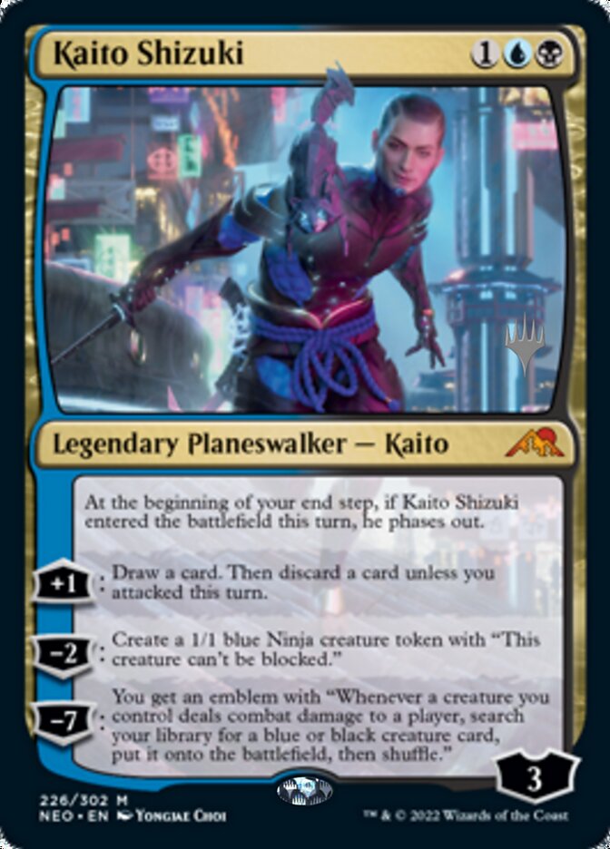 Kaito Shizuki (Promo Pack) [Kamigawa: Neon Dynasty Promos] (PNEO 226)