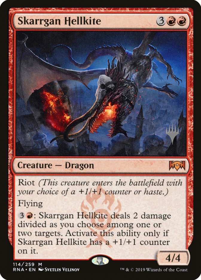 Skarrgan Hellkite (Promo Pack) [Ravnica Allegiance Promos] (PRNA 114P)