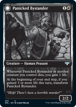 Panicked Bystander // Cackling Culprit [Innistrad: Double Feature] (DBL 295)