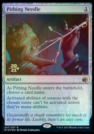 Pithing Needle [Innistrad: Midnight Hunt Prerelease Promos] (PMID 257)