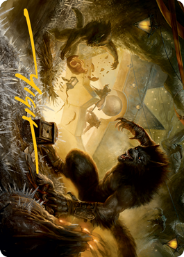 Storm the Festival Art Card (Gold-Stamped Signature) [Innistrad: Midnight Hunt Art Series] (AMID 54)
