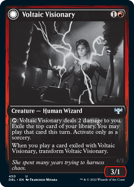 Voltaic Visionary // Volt-Charged Berserker [Innistrad: Double Feature] (DBL 450)