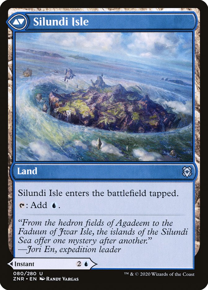 Silundi Vision // Silundi Isle [Zendikar Rising] (ZNR 80)