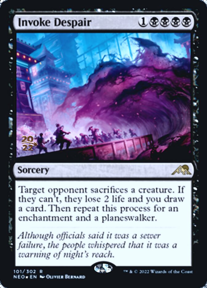 Invoke Despair [Kamigawa: Neon Dynasty Prerelease Promos] (PNEO 101)