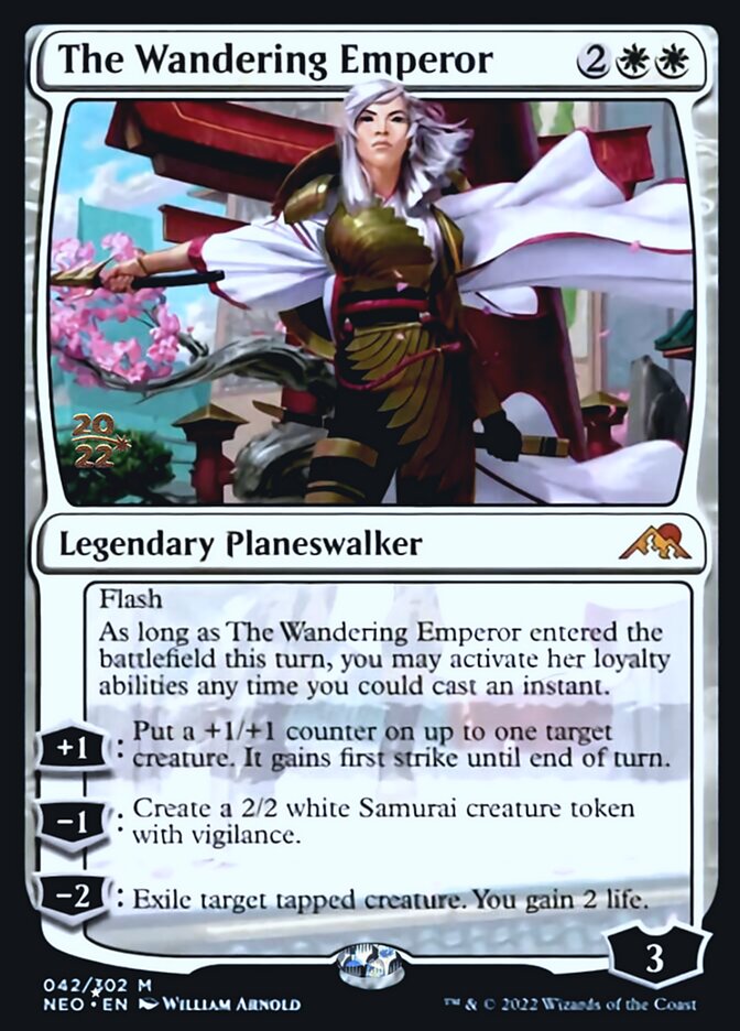 The Wandering Emperor [Kamigawa: Neon Dynasty Prerelease Promos] (PNEO 42)