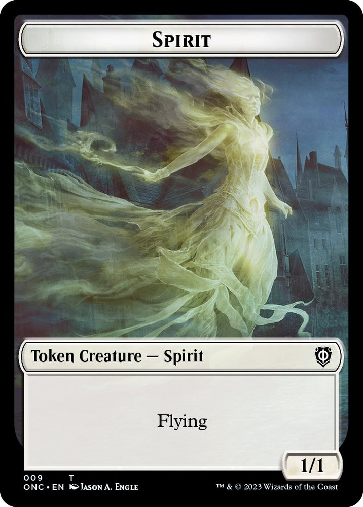 Human // Spirit Double-Sided Token [Phyrexia: All Will Be One Commander]