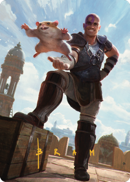 Minsc & Boo, Timeless Heroes Art Card (Gold-Stamped Signature) [Commander Legends: Battle for Baldur's Gate Art Series]