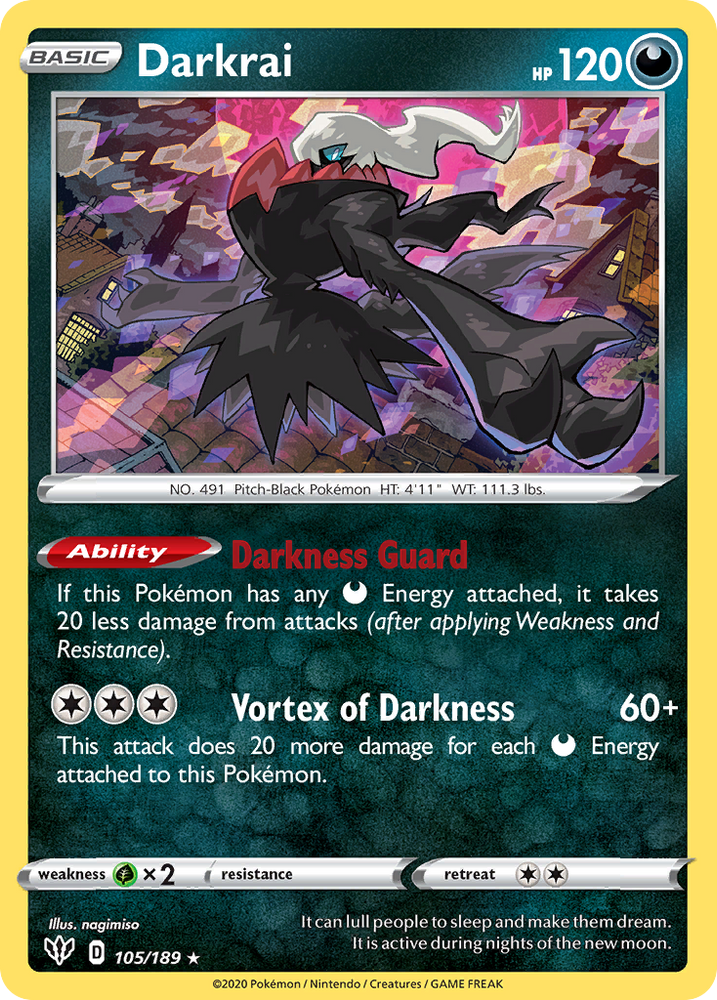 Darkrai (105/189) (Cosmos Holo) [Darkness Ablaze]