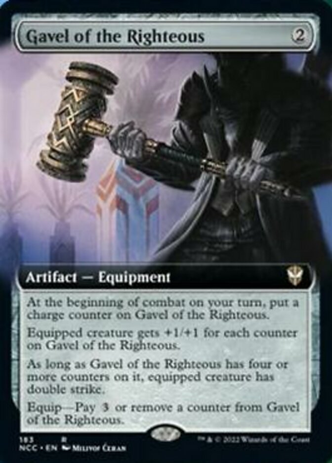 Gavel of the Righteous (Extended Art) [Streets of New Capenna Commander] (NCC 183)