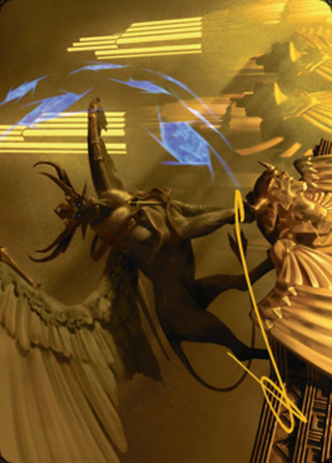 Raffine, Scheming Seer Art Card (Gold-Stamped Signature) [Streets of New Capenna Art Series] (ASNC 32)