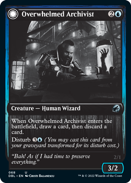 Overwhelmed Archivist // Archive Haunt [Innistrad: Double Feature] (DBL 68)