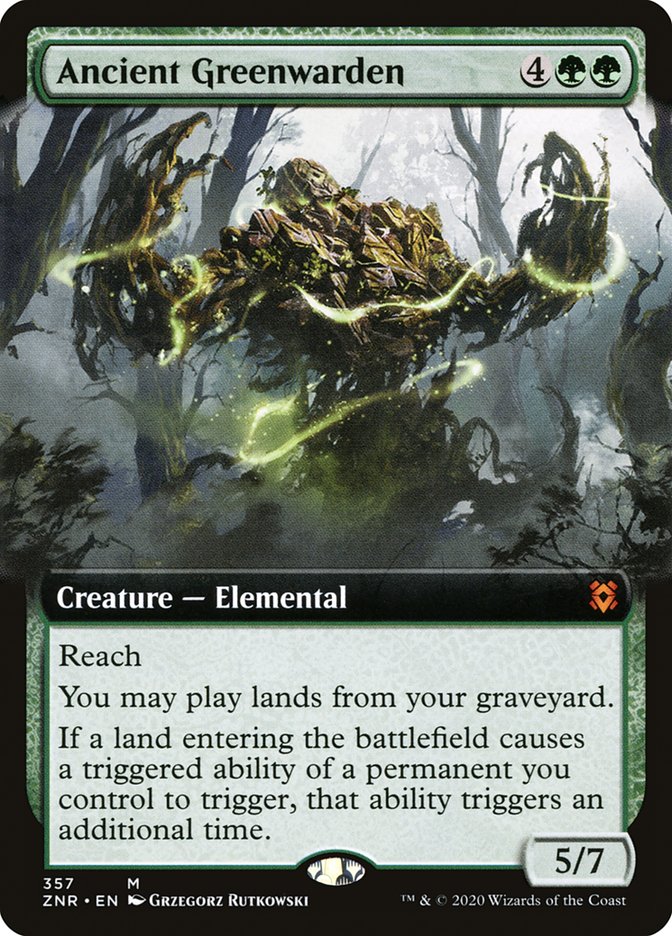 Ancient Greenwarden (Extended Art) [Zendikar Rising] (ZNR 357)