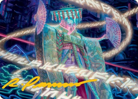 Satsuki, the Living Lore Art Card (Gold-Stamped Signature) [Kamigawa: Neon Dynasty Art Series] (ANEO 5)
