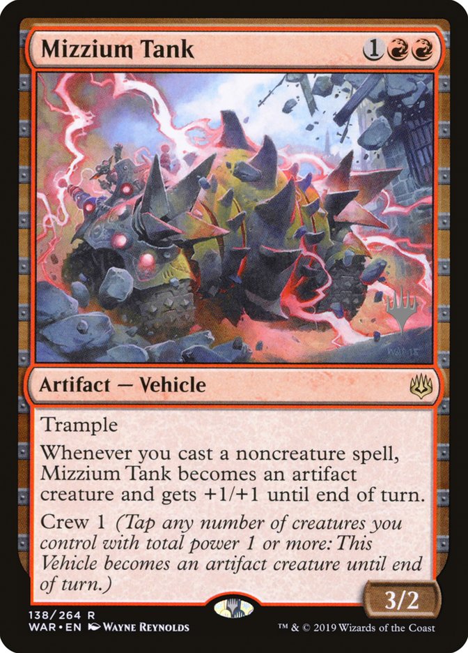 Mizzium Tank (Promo Pack) [War of the Spark Promos] (PWAR 138P)
