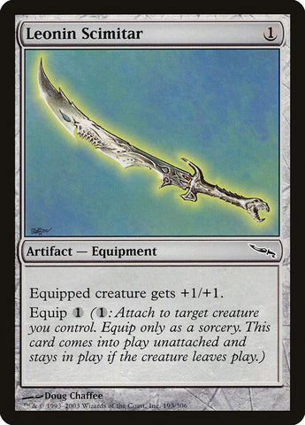 Leonin Scimitar [Mirrodin] (MRD 193)