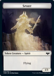 Wolf (011) // Spirit (002) Double-sided Token [Innistrad: Crimson Vow Tokens] (TVOW 11)