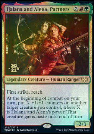Halana and Alena, Partners [Innistrad: Crimson Vow Prerelease Promos] (PVOW 239)