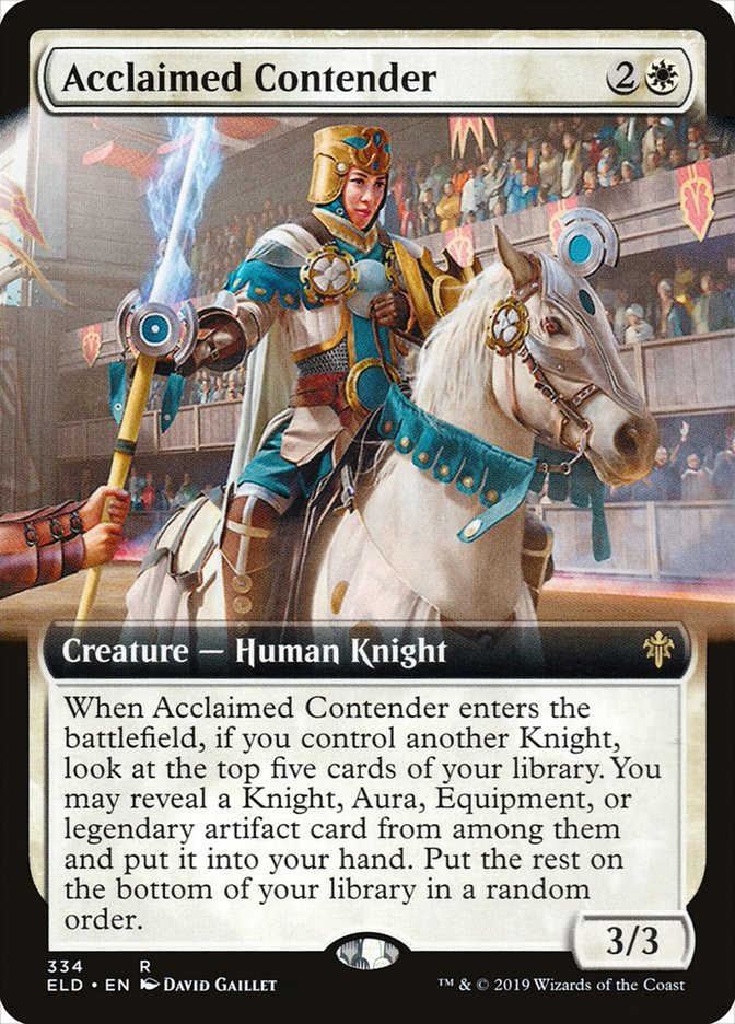 Acclaimed Contender (Extended Art) [Throne of Eldraine] (ELD 334)