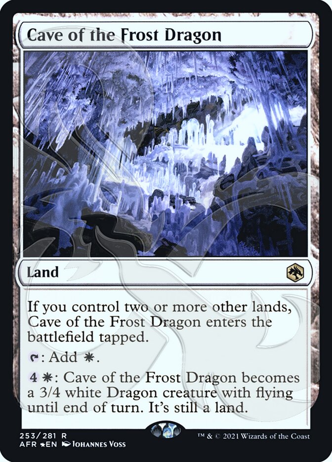 Cave of the Frost Dragon (Ampersand Promo) [Dungeons & Dragons: Adventures in the Forgotten Realms Promos] (PAFR 253A)